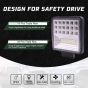 Allextreme EX126W1 42 LED Fog Light Waterproof Square Led Flood Lamp Offroad Driving Work Light for Bikes Cars and Motorcycle (126W, White Light, 1 Pc)