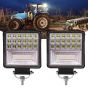 AllExtreme EX126W2 42 LED Fog Light Waterproof Square Led Flood Lamp Offroad Driving Work Light for Bikes Cars and Motorcycle (126W, White Light, 2 Pcs)
