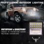 AllExtreme EX126W2 42 LED Fog Light Waterproof Square Led Flood Lamp Offroad Driving Work Light for Bikes Cars and Motorcycle (126W, White Light, 2 Pcs)