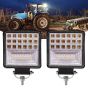 Allextreme EX126Y2 42 LED Fog Light Waterproof Square Led Flood Lamp Offroad Driving Work Light for Bikes Cars and Motorcycle (126W, Yellow & White Light, 2 Pcs)