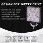 Allextreme EX16WY1 16 LED Fog Light Waterproof Square Led Flood Lamp Offroad Driving Work Light for Bikes Cars and Motorcycle (48W, Yellow & White Light, 1 Pc)
