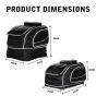 Allextreme EXFTB06 Magnetic Fuel Tank Bag with Night Reflectors & Rain Cover Multi-Pocket Storage Compartments Universal Fit Accessory for All Motorcycles Bike (Black)