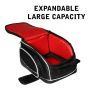 Allextreme EXFTB06 Magnetic Fuel Tank Bag with Night Reflectors & Rain Cover Multi-Pocket Storage Compartments Universal Fit Accessory for All Motorcycles Bike (Black)