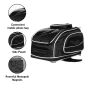 Allextreme EXFTB06 Magnetic Fuel Tank Bag with Night Reflectors & Rain Cover Multi-Pocket Storage Compartments Universal Fit Accessory for All Motorcycles Bike (Black)