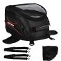 Allextreme EXFTB07 Magnetic Tank Bag for Bike Universal Fit Motorcycle Storage with Rain Cover, Strong Magnets & Multi-Pocket Design Travel Riding Gear for Daily Commute & Touring (15L, Black)