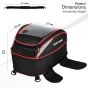 Allextreme EXFTB01 Magnetic Fuel Tank Bag with Rain Cover & Multi-Pocket Storage Compartments Universal Fit Accessory for All Motorcycles Bike (1 Pc)