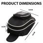 Allextreme EXFTB12 Magnetic Fuel Tank Bag with Night Reflectors & Rain Cover Multi-Pocket Storage Compartments Universal Fit Accessory for All Motorcycles Bike (Black)