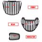 Allextreme EXPVC01 PVC Front Head Light, Tail Light & Indicator Grill Cover Set Compatible With Hero Passion (Black)