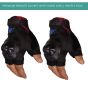 Allextreme EXO2FG09 Probiker Motorcycle Half Finger Riding Gloves for Bike Racing & Sports Hand Glove for Men and Women (XL, Blue)