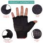 Allextreme EXO2FG10 Probiker Motorcycle Half Finger Riding Gloves for Bike Racing & Sports Hand Glove for Men and Women (XL, Red)