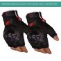 Allextreme EXO2FG10 Probiker Motorcycle Half Finger Riding Gloves for Bike Racing & Sports Hand Glove for Men and Women (XL, Red)