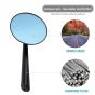 AllExtreme EXSM01B Round Rear View Side Mirrors with Adjustable Rotatable Handlebars Compatible With All Bikes (Black)