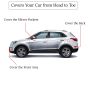 Allextreme HV7004 Car Body Cover Compatible with Hyundai Venue Custom Fit Dustproof UV Heat Resistant Indoor Outdoor Body Protection (Grey with Mirror)