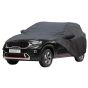 Allextreme KS7004 Car Body Cover Compatible with Kia Sonet Custom Fit Dustproof UV Heat Resistant Indoor Outdoor Body Protection (Grey with Mirror)