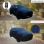 Allextreme K7008 Car Body Cover Compatible with Kia Seltos Custom Fit Dustproof UV Heat Resistant Indoor Outdoor Body Protection (Navy Blue with mirror)
