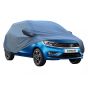 Allextreme TT7006 Car Body Cover Compatible with Tata Tiago Custom Fit Dustproof UV Heat Resistant Indoor Outdoor Body Protection (Blue with Mirror)
