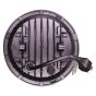 Allextreme EX7I4L2 7 Inch Led Round Headlight with Full Ring Tricolor DRL Angel Eyes & Hi/Low Beam Compatible with, Jeep & Harley Davidson (75W, 2 Pcs)