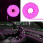 Allextreme AXNLED1 Neon LED Flexible Strip Light 12V Decorative Interior Exterior Car Truck Styling EL Wire Glow String Tube (Pink, 5M)
