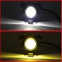 Allextreme EXT30F2 LED Fog Light Spot Beam 20W Projector Lens Heavy Duty Waterproof Driving Lamp for Motorcycle Bike Car SUV (2 Pcs, Yellow & White)