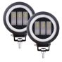 Allextreme EXR30F2 LED Fog Light Spot Beam 20W Projector Lens Heavy Duty Waterproof Driving Lamp for Motorcycle Bike Car SUV (2 Pcs, Red & White)