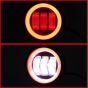 Allextreme EXR30F2 LED Fog Light Spot Beam 20W Projector Lens Heavy Duty Waterproof Driving Lamp for Motorcycle Bike Car SUV (2 Pcs, Red & White)