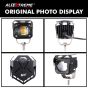 Allextreme EXL20F2 LED Fog Light Spot Beam 20W Projector Lens Heavy Duty Waterproof Driving Lamp for Motorcycle Bike Car SUV (2 Pcs, Yellow & White)