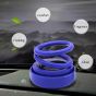 AllExtreme EXCFR1 Car Air Freshener Double Ring Solar Energy 360° Revolving Refillable Aromatherapy Diffuser Scented Perfume Fragrance for SUV & Sedan (1 Pc, Color may vary)