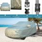 Allextreme ME7007 100% Tested Waterproof Car Body Cover Compatible with Maruti Suzuki Ertiga Custom Fit Dustproof UV Heat Resistant Indoor Outdoor Body Protection (Reflective Silver with Mirror)
