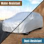Allextreme HA7007 100% Tested Waterproof Car Body Cover Compatible with New Amaze, Old Amaze Custom Fit Dustproof UV Heat Resistant Indoor Outdoor Body Protection (Reflective Silver with Mirror)