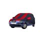 Allextreme HX5004 Car Body Cover Compatible with Hyundai Santro Xing Custom Fit Dustproof UV Heat Resistant Indoor Outdoor Body Protection (Navy Blue & Red with Mirror)