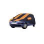 Allextreme HX5003 Car Body Cover Compatible with Hyundai Santro Xing Custom Fit Dustproof UV Heat Resistant Indoor Outdoor Body Protection (Navy Blue & Orange with Mirror)