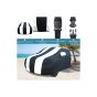Allextreme CB5005 Car Body Cover Compatible with Chevrolet Beat Custom Fit Dustproof UV Heat Resistant Indoor Outdoor Body Protection (Navy Blue & White with Mirror)