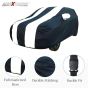 Allextreme HI5005 Car Body Cover Compatible with Hyundai Old i10 Custom Fit Dustproof UV Heat Resistant Indoor Outdoor Body Protection (Navy Blue & White with Mirror)