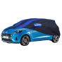 Allextreme HI5002 Car Body Cover Compatible with Hyundai Old i10 Custom Fit Dustproof UV Heat Resistant Indoor Outdoor Body Protection (Navy Blue & Blue with Mirror)