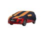 Allextreme MN5003 Car Body Cover Compatible with Maruti Suzuki Swift 2021 Custom Fit Dustproof UV Heat Resistant Indoor Outdoor Body Protection (Navy Blue & Orange with Mirror)