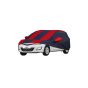Allextreme HO5004 Car Body Cover Compatible with Hyundai Old i20 Custom Fit Dustproof UV Heat Resistant Indoor Outdoor Body Protection (Navy Blue & Red with Mirror)