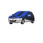 AllExtreme HO5002 Car Body Cover Compatible with Hyundai Old i20 Custom Fit Dustproof UV Heat Resistant Indoor Outdoor Body Protection (Navy Blue & Blue with Mirror)