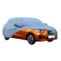 Allextreme DG5001 Car Body Cover Compatible with Datsun Go Custom Fit Dustproof UV Heat Resistant Indoor Outdoor Body Protection (Blue with Mirror)