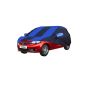 Allextreme TTU5002 Car Body Cover Compatible with Tata Tiago Custom Fit Dustproof UV Heat Resistant Indoor Outdoor Body Protection (Navy Blue & Blue with Mirror)