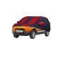 Allextreme MPU5004 Car Body Cover Compatible with Maruti Suzuki S-Presso Custom Fit Dustproof UV Heat Resistant Indoor Outdoor Body Protection (Navy Blue & Red with Mirror)