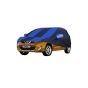 Allextreme NR5002 Car Body Cover Compatible with Nissan Micra Custom Fit Dustproof UV Heat Resistant Indoor Outdoor Body Protection (Navy Blue & Blue with Mirror)