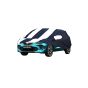 Allextreme MBV5005 Car Body Cover Compatible with Maruti Suzuki New Baleno Custom Fit Dustproof UV Heat Resistant Indoor Outdoor Body Protection (Navy Blue & White with Mirror)