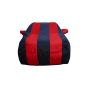 Allextreme HIT5004 Car Body Cover Compatible with Hyundai i20 Active Custom Fit Dustproof UV Heat Resistant Indoor Outdoor Body Protection (Navy Blue & Red with Mirror)