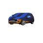 Allextreme MCV5002 Car Body Cover Compatible with Mini cooper Custom Fit Dustproof UV Heat Resistant Indoor Outdoor Body Protection (Navy Blue & Blue with Mirror)