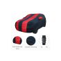 Allextreme CZ5004 Car Body Cover Compatible with City ZX Custom Fit Dustproof UV Heat Resistant Indoor Outdoor Body Protection (Navy Blue & Red with Mirror)
