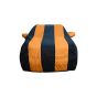 Allextreme CZ5003 Car Body Cover Compatible with City ZX Custom Fit Dustproof UV Heat Resistant Indoor Outdoor Body Protection (Navy Blue & Orange with Mirror)