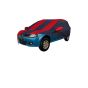 Allextreme MVK5004 Car Body Cover Compatible with Mahindra Verito Custom Fit Dustproof UV Heat Resistant Indoor Outdoor Body Protection (Navy Blue & Red with Mirror)