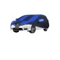 Allextreme CIK5002 Car Body Cover Compatible with City i-VTEC Custom Fit Dustproof UV Heat Resistant Indoor Outdoor Body Protection (Navy Blue & Blue with Mirror)