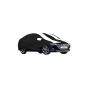 Allextreme HVK5006 Car Body Cover Compatible with Hyundai Verna Custom Fit Dustproof UV Heat Resistant Indoor Outdoor Body Protection (Black & White with Mirror)