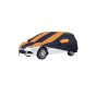Allextreme MOS5003 Car Body Cover Compatible with Maruti Suzuki Swift Dzire Old Custom Fit Dustproof UV Heat Resistant Indoor Outdoor Body Protection (Navy Blue & Orange with Mirror)